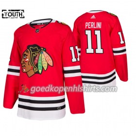 Chicago Blackhawks Brendan Perlini 11 Adidas 2019-2020 Rood Authentic Shirt - Kinderen